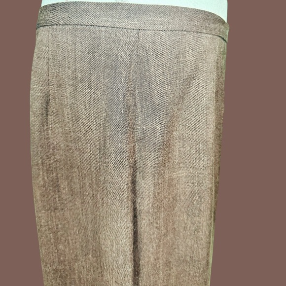 Vintage Dolce & Gabbana Brown Linen Blend Tweed Pencil Skirt IT Size 48 - Picture 13 of 16